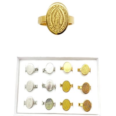 Stainless Steel Virgen De Guadalupe Ring
