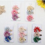 Beautiful watercolor flowers decorated background. Can be used as greeting card or invitation card design. Rhinestone Flower Hair Clip