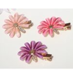 Beautiful watercolor flowers decorated background. Can be used as greeting card or invitation card design. Rhinestone Flower Hair Clip