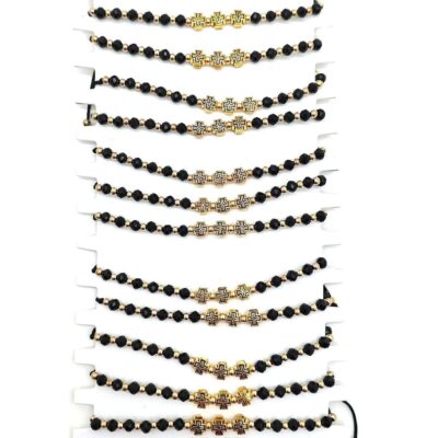 Religious String Bracelet with Cross
