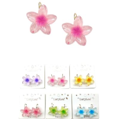 Flower Lei Hook Stud Earrings