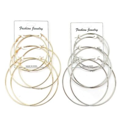 Multi Size Medium Large Hoop Earrings