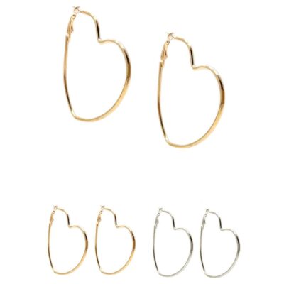 Heart Hoop Earrings