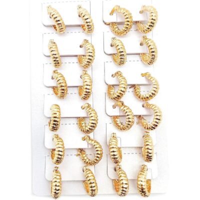 Textured Mini Hoop Earrings