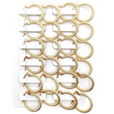 Gold Textured Mini Hoop Earrings