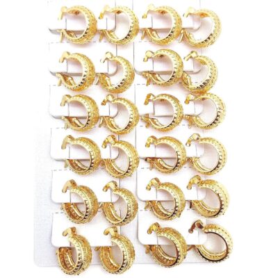 Gold Aztec Mini Hoop Earrings
