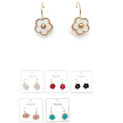 Daisy Flower Mini Hoop Earrings