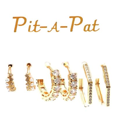 3 Pair Crystal Circle Rhombus Mini Hoop Earrings