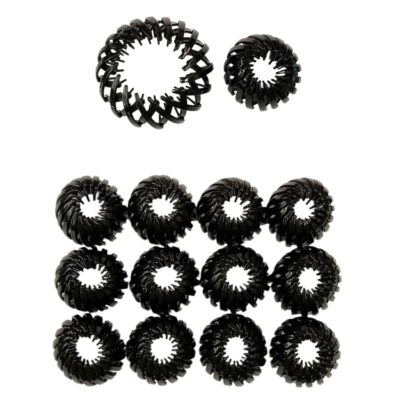 Black Bird Nest Hair Bun Scrunchies and Ties