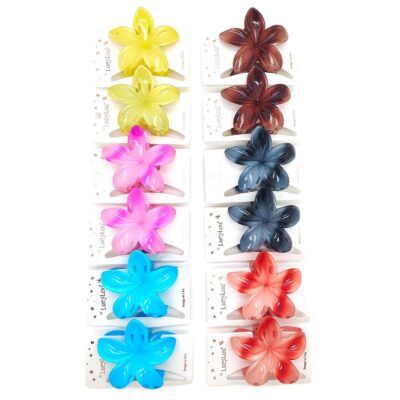 Plumeria Two Tone Hair Claw and Headpiece