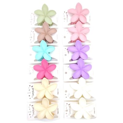 Matt Plumeria Pastel Hair Claw