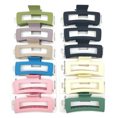 Matt Pastel Rectangle Hair Claw Headpiece