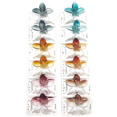 Transparent Plumeria Hair Claw Headpiece