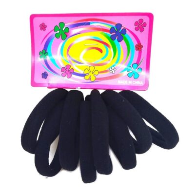 Black Hair Tie 6.5cm Scrunchie Hair Band