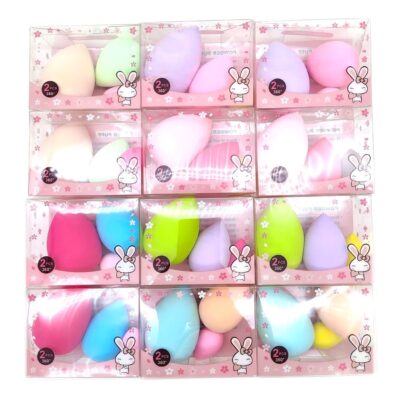 3 Pieces Egg Shape Makeup Sponge Set