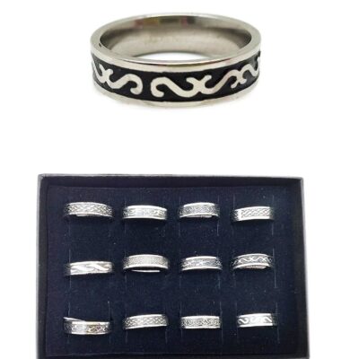 Stainless Steel Pattern Ring