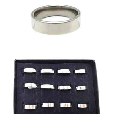 Solid Silver Stainless Steel Ring