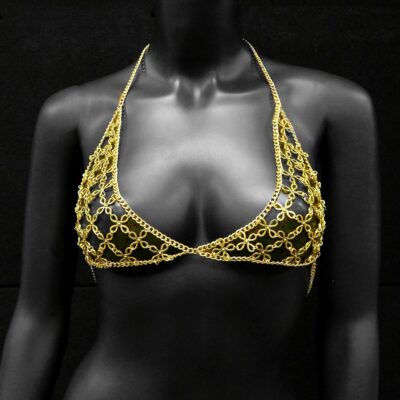 Flower Chain Full Cup Chain Bra Body Jewelry