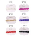AHR1639 -Enhanced-SR Daisy Flower Theme Stone Hair Clip