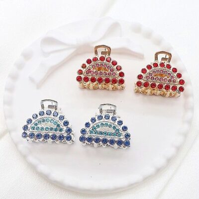 Half circle Rhinestone Mini Hair clip