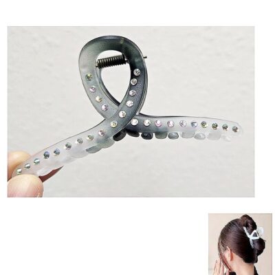 Gradient Large Acrylic Bow Hair Clip