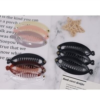 12pk Solid Color Click Comb Hair Clip