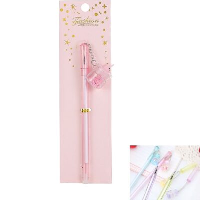 Transparent Bunny Glitter Lid Pens