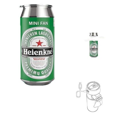 Beer Can Rechargeble electric Fan