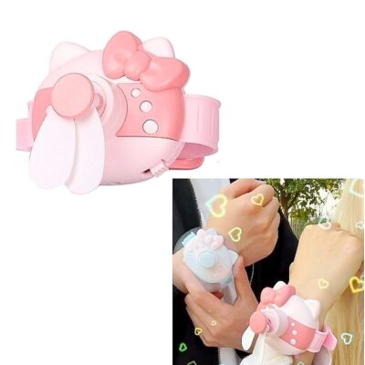 Rechargeble Cute Kitten Watch Portable Fan