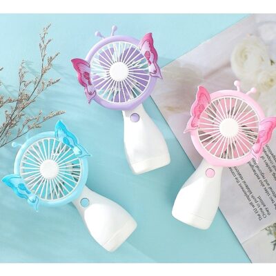 Rechargeble Safe Cover Cute Butterfly Portable Fan