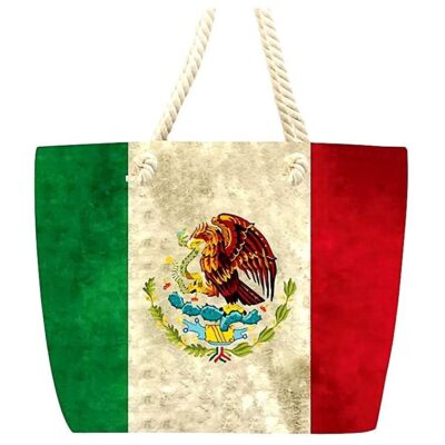 Maxico Flag Eco Canvas Tote Bag