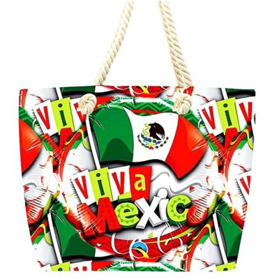 Viva Maxico Flag Eco Canvas Tote Bag