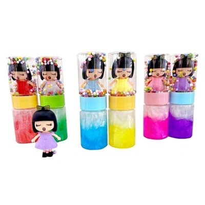 Cute Girl and Balls Slime Toy