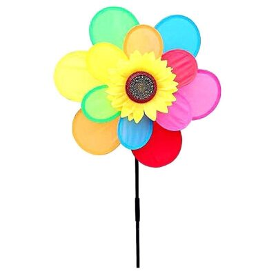 Sun Flower in Halo Circle Pinwheel 38cm