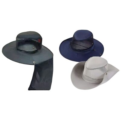 12pk Unisex UPF Protect Summer Breathable Sun Safari Hat