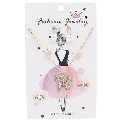 Princess Ballerina Butterfly Theme Jewelry Set