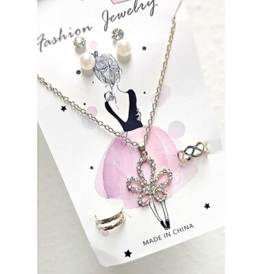 Princess Ballerina Flower Theme Jewelry Set