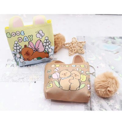 12pk Capybara Pompom Coin Purse
