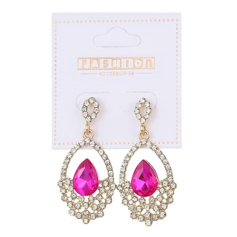 12pk Dazzling Gatsby Rhinestone Dangle Earrings