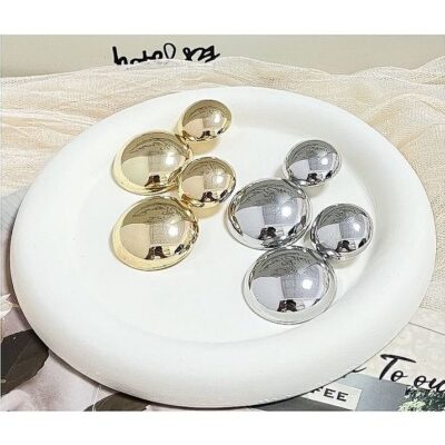 12pk Double Circle Linked Dangle Earrings