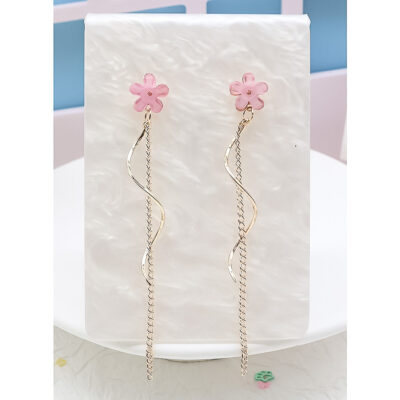 12pk daisy Flower Dangle Lines Earrings