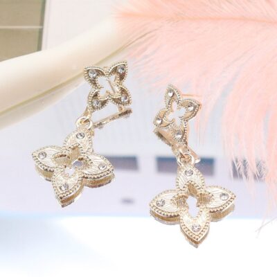 12pk Clover Flower Dangle Earrings