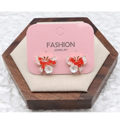 12pk Flower Butterfly Stud Earrings