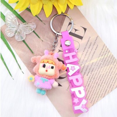 12pk Happy Little Girl Key chain bag charm