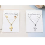 Beautiful watercolor flowers decorated background. Can be used as greeting card or invitation card design. 12pk Cross Stainless Steel Jewelry Set