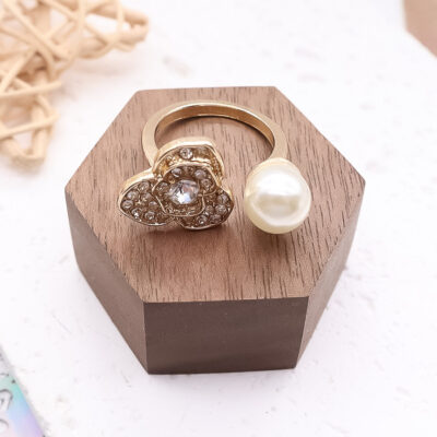 12pk Flower Pearl Edge Fashion Rings