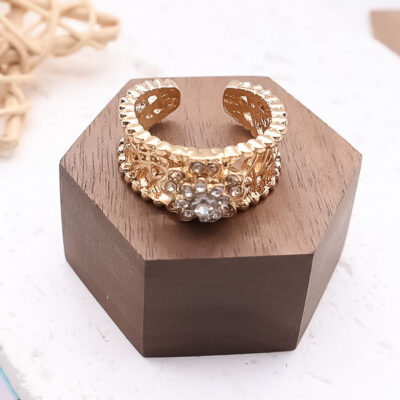 12pk Free Size Rhinestone Fashion Rings