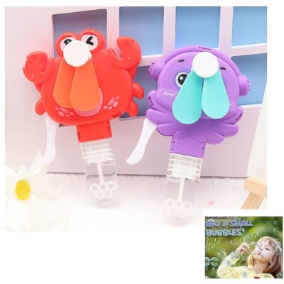 24pk Handheld Fan with Bubbles Toy