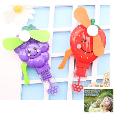 24pk Fruits Handheld Fan with Bubbles Toy