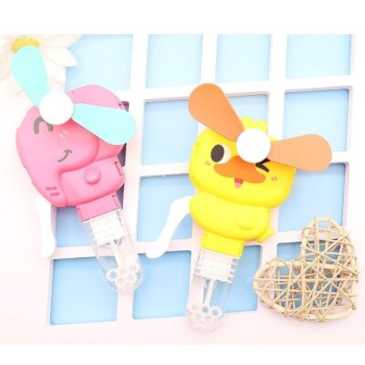 24pk Animal Bubble Handheld Manual Fan